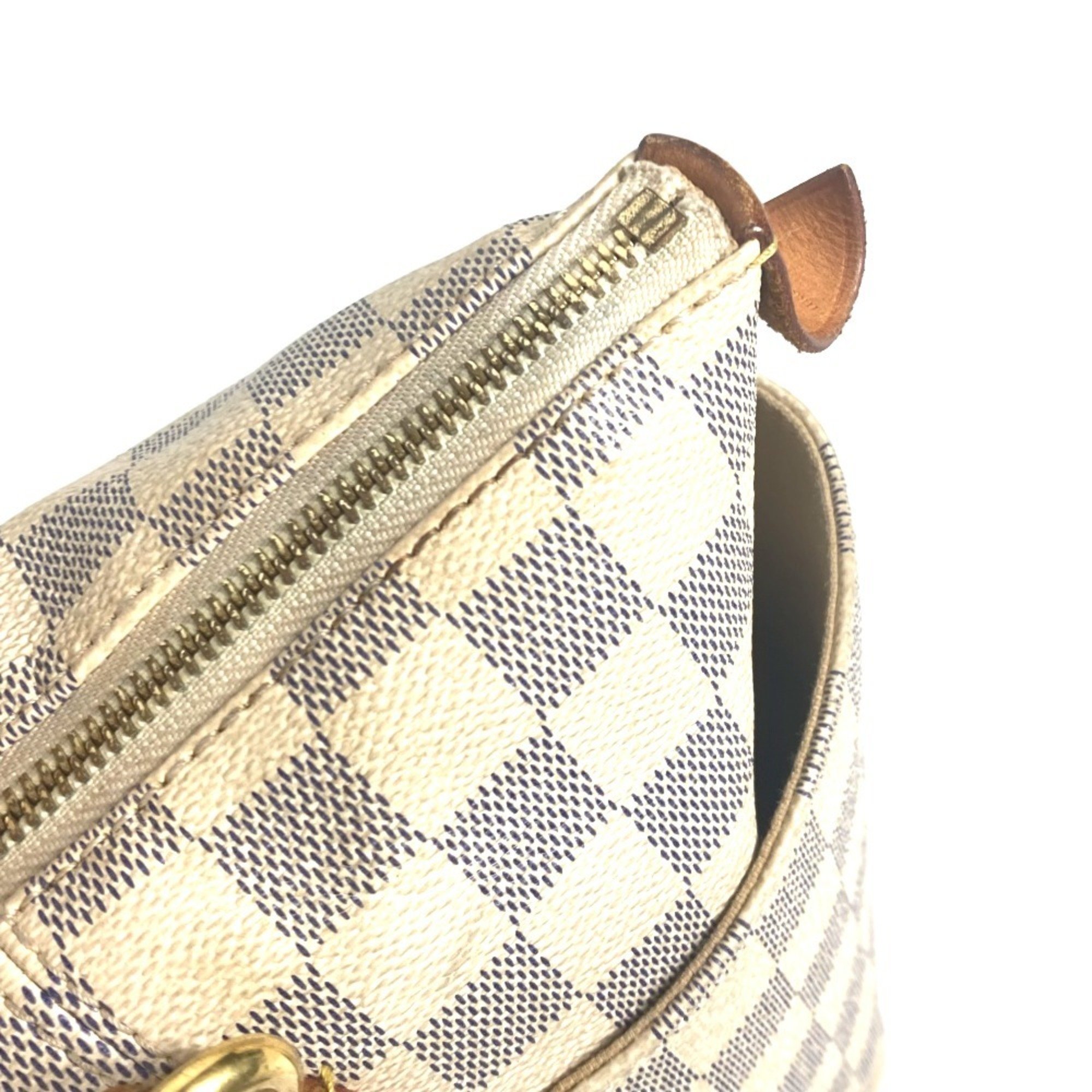 LOUIS VUITTON N51261 Damier Azur Totally PM Tote Bag Shoulder Canvas Women's White