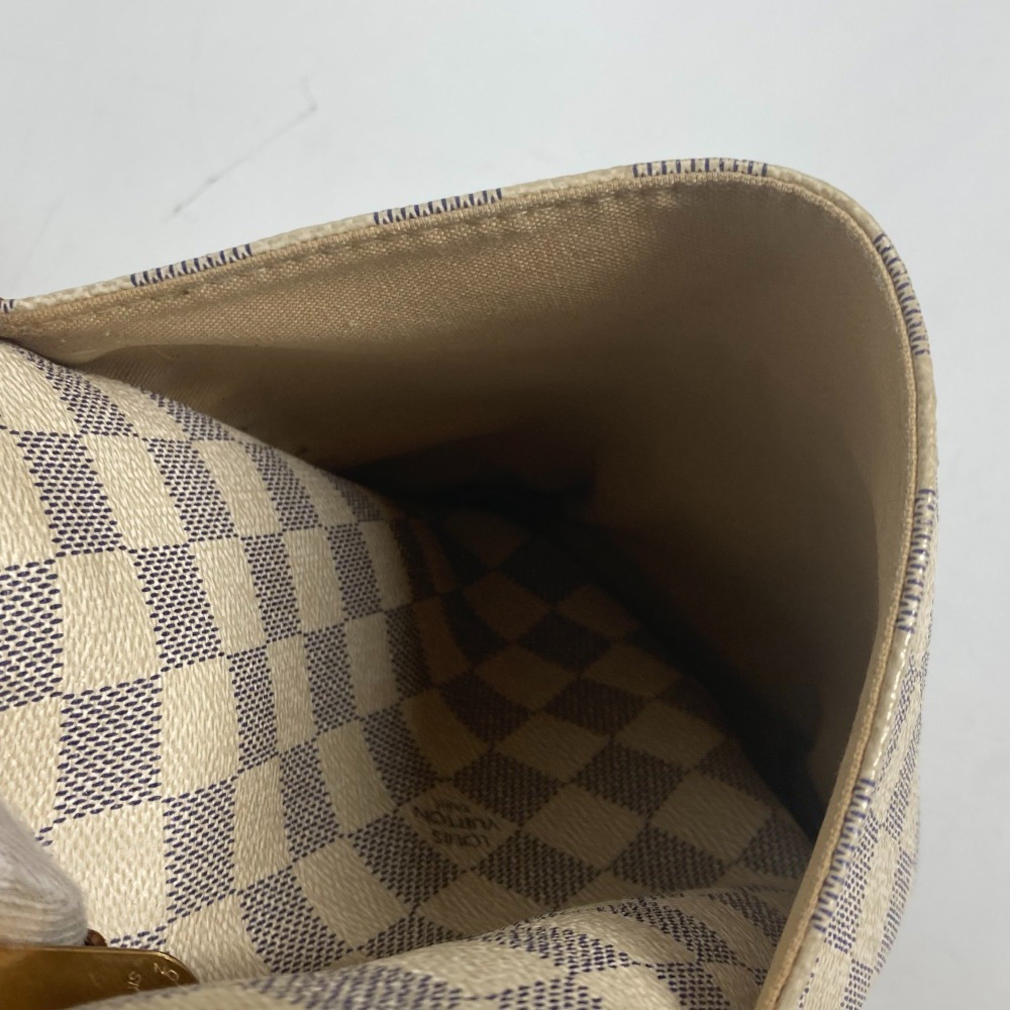 LOUIS VUITTON N51261 Damier Azur Totally PM Tote Bag Shoulder Canvas Women's White