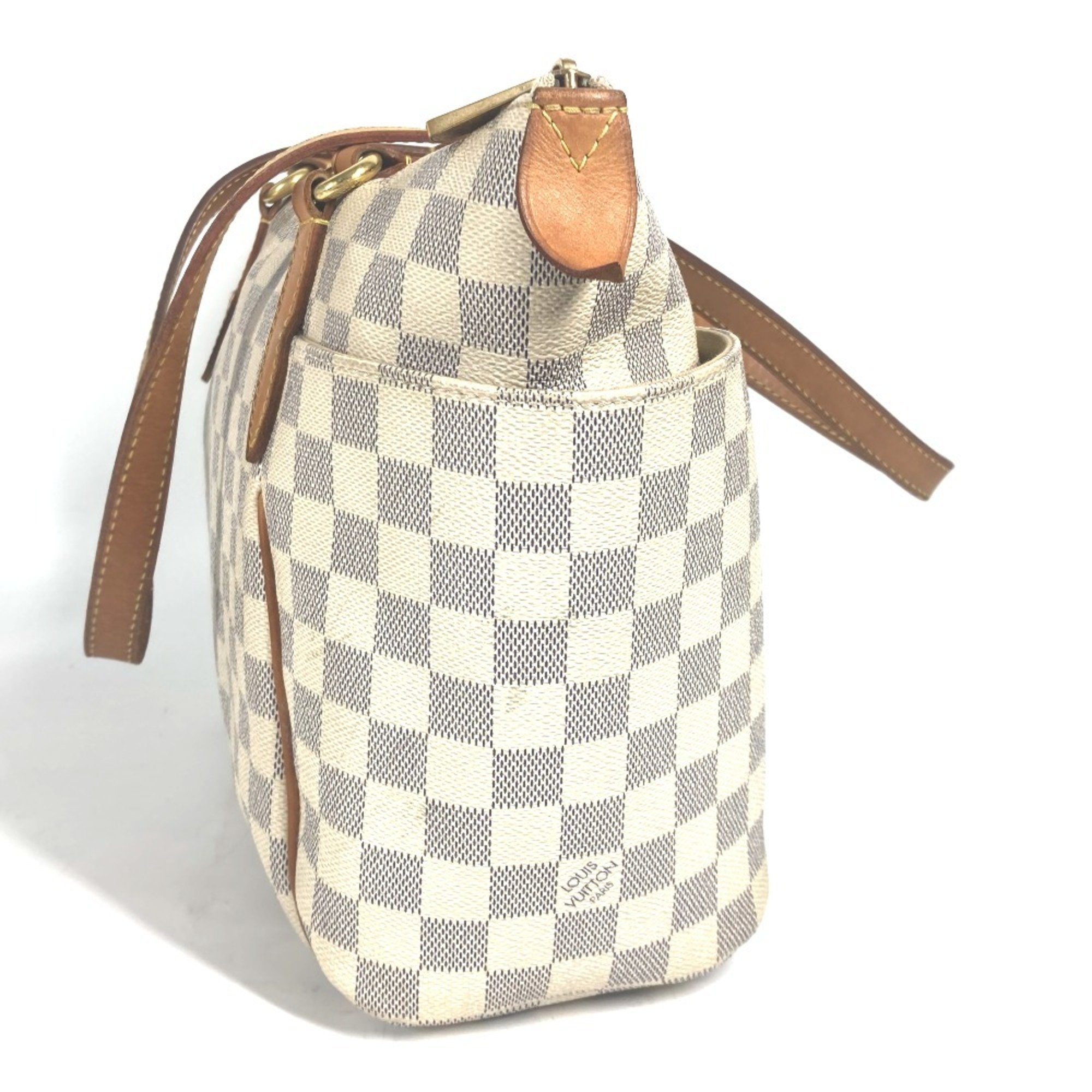 LOUIS VUITTON N51261 Damier Azur Totally PM Tote Bag Shoulder Canvas Women's White