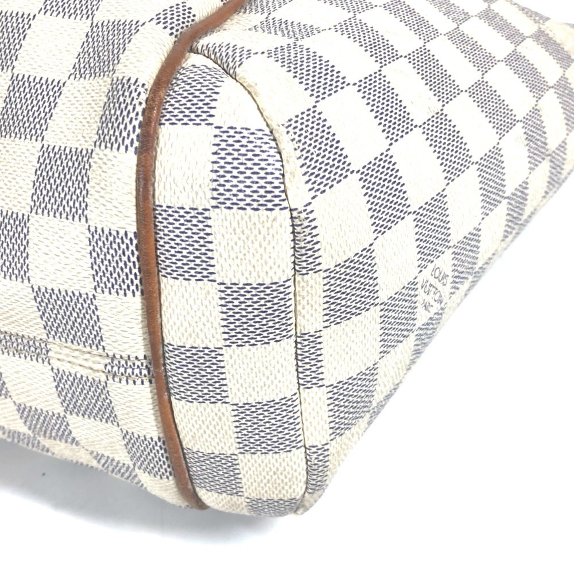 LOUIS VUITTON N51261 Damier Azur Totally PM Tote Bag Shoulder Canvas Women's White