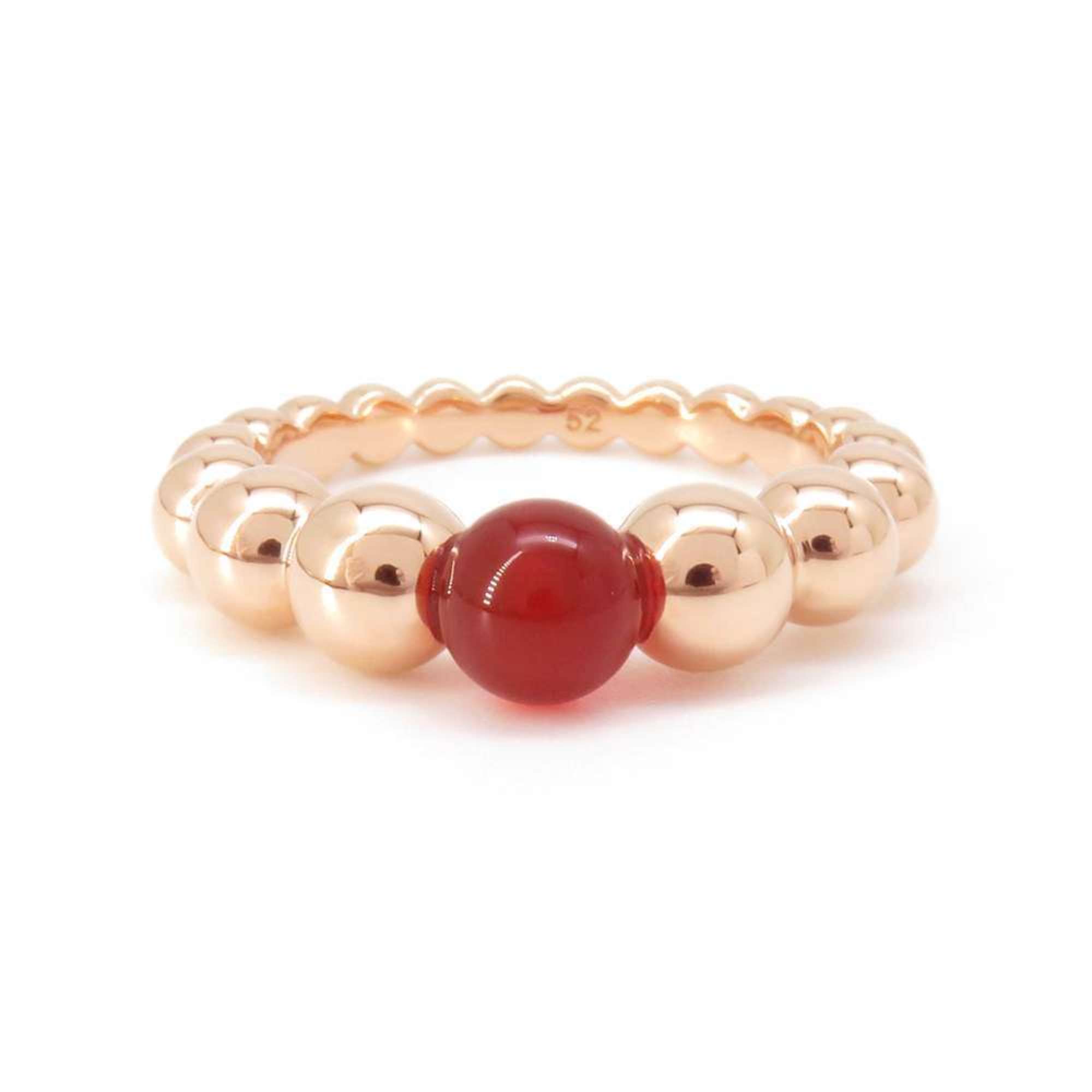 Van Cleef & Arpels Ring Perlée Couleur Variation Carnelian K18PG Size 52 VCARO63F52 VCARO63F00