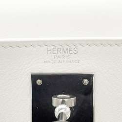 Hermes handbag Kelly 28 in-stitched white khaki Veau Gulliver Toile Gibéchere □K stamp 2way