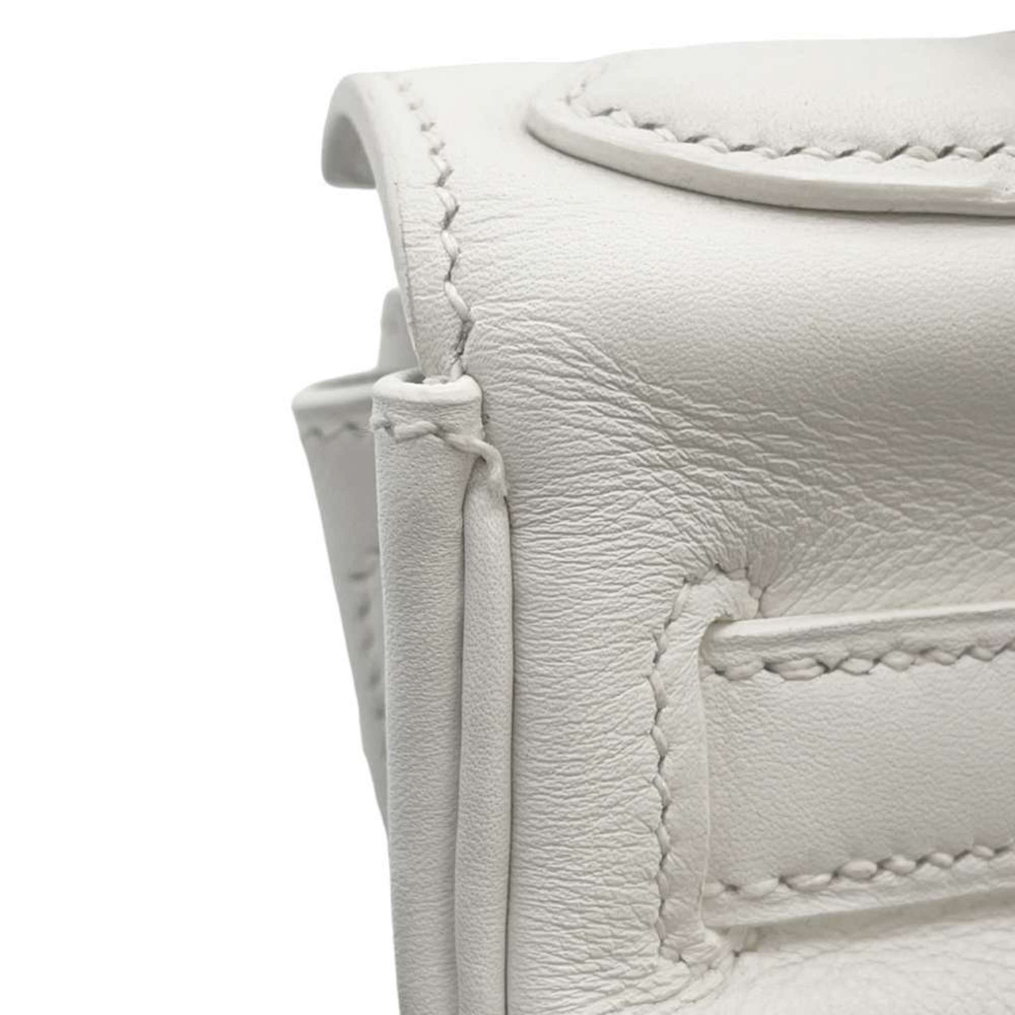 Hermes handbag Kelly 28 in-stitched white khaki Veau Gulliver Toile Gibéchere □K stamp 2way