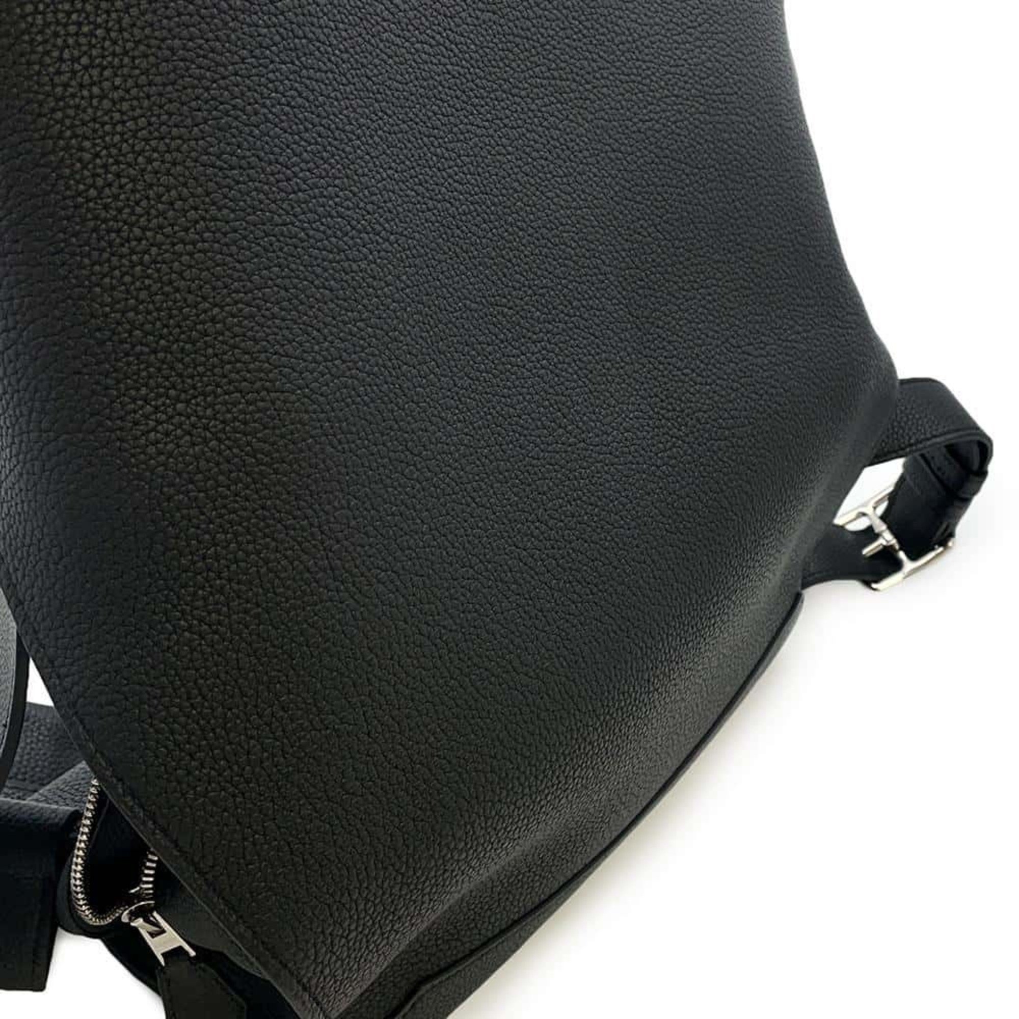 Hermes Backpack City Bag 27 Black Taurillon Maurice C Stamp HERMES