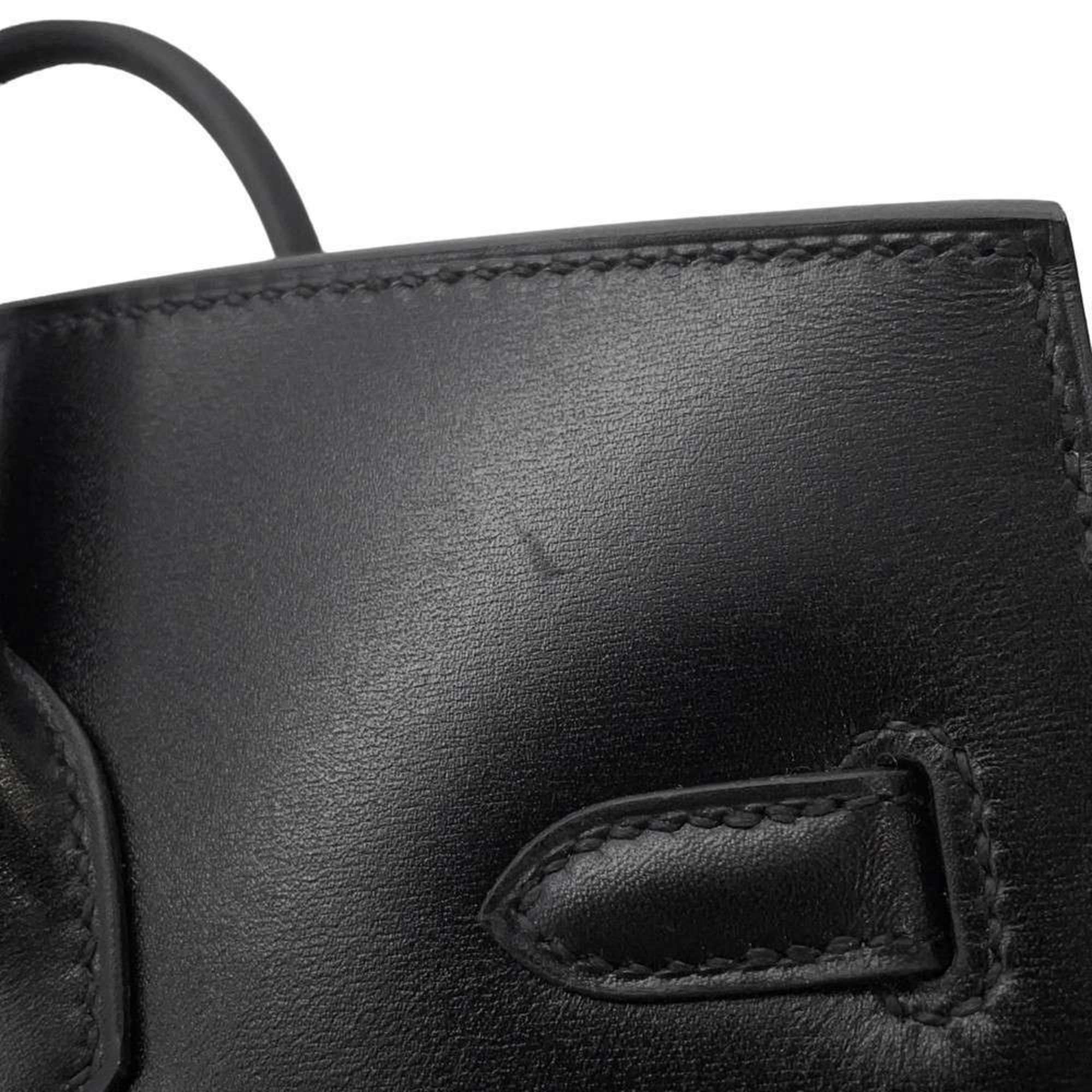 Hermes Birkin 25 Serie Handbag Black Box Calf W Stamp HERMES