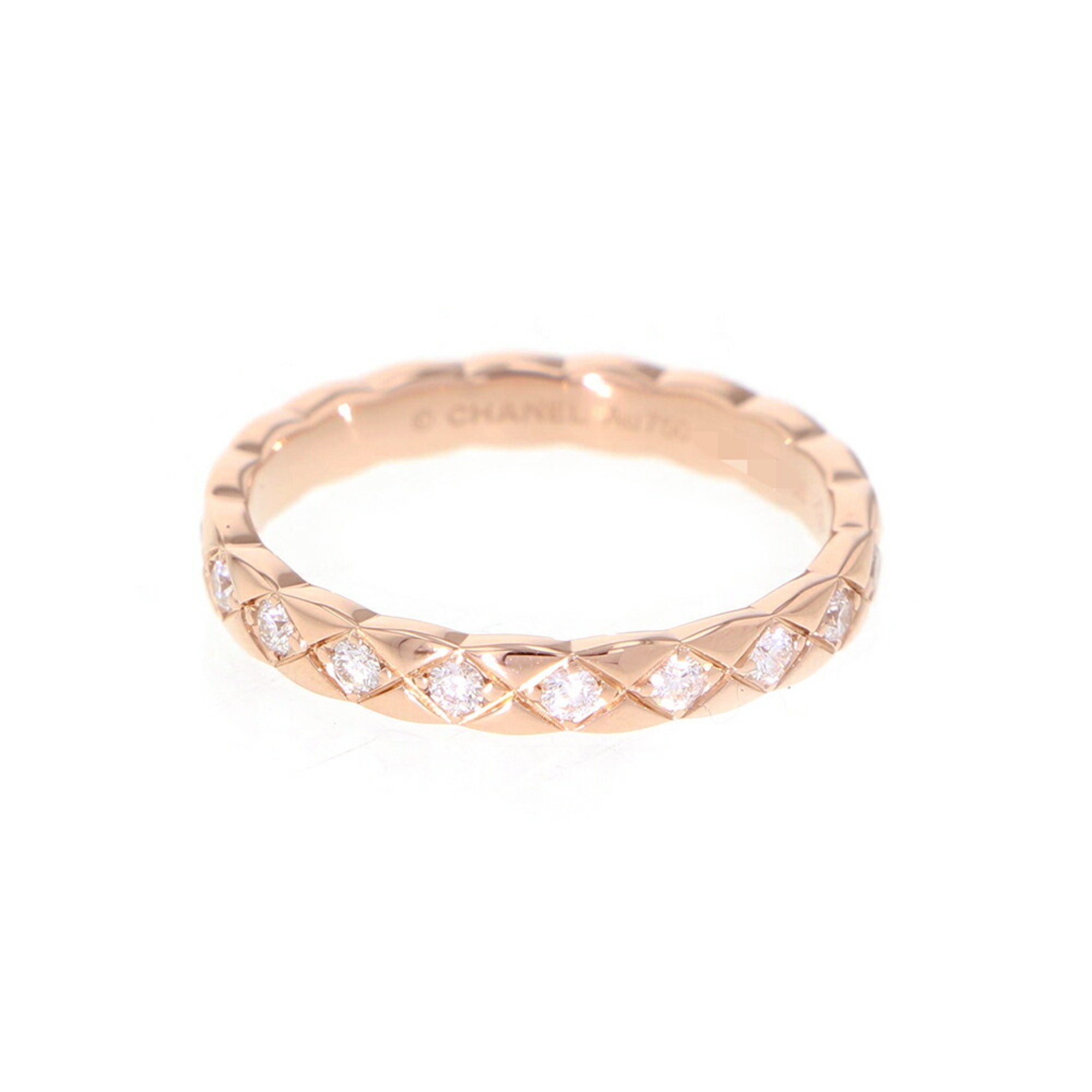 Chanel Ring Coco Crush Collection Diamond K18PG Pink Gold Size 55