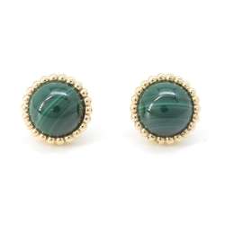 Van Cleef & Arpels Perlée Couleur Earrings, Malachite, 18K Yellow Gold, VCARP4DS00