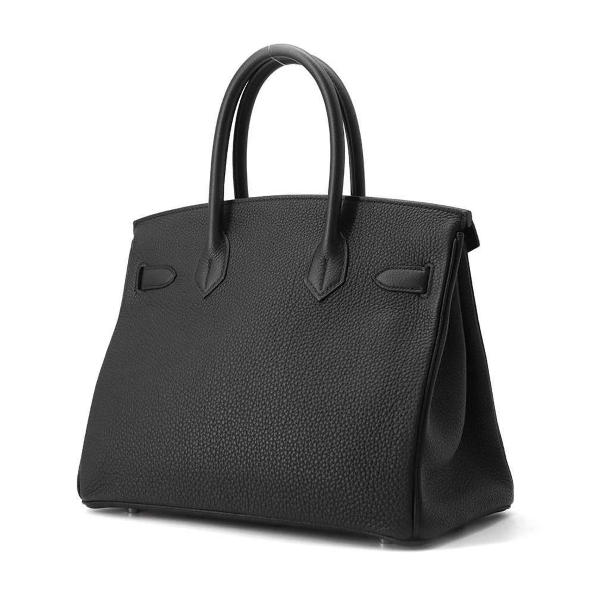 Hermes Birkin 30 Handbag Black Togo Z Stamp HERMES