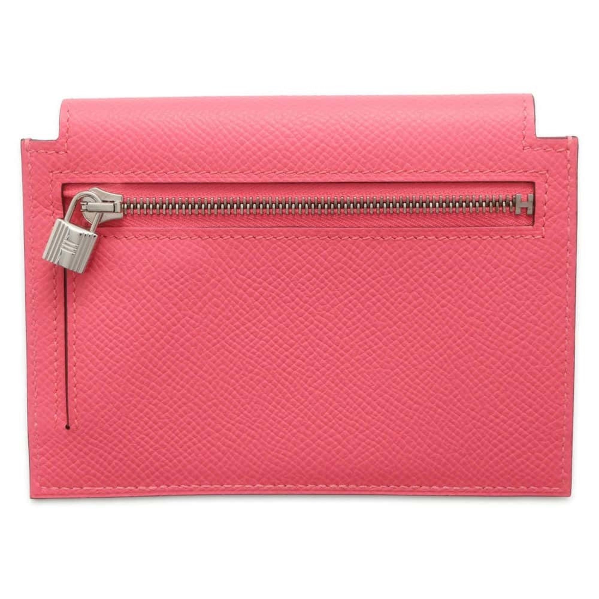 Hermes wallet Kelly Pocket Compact Rose Azalee Epson D stamp