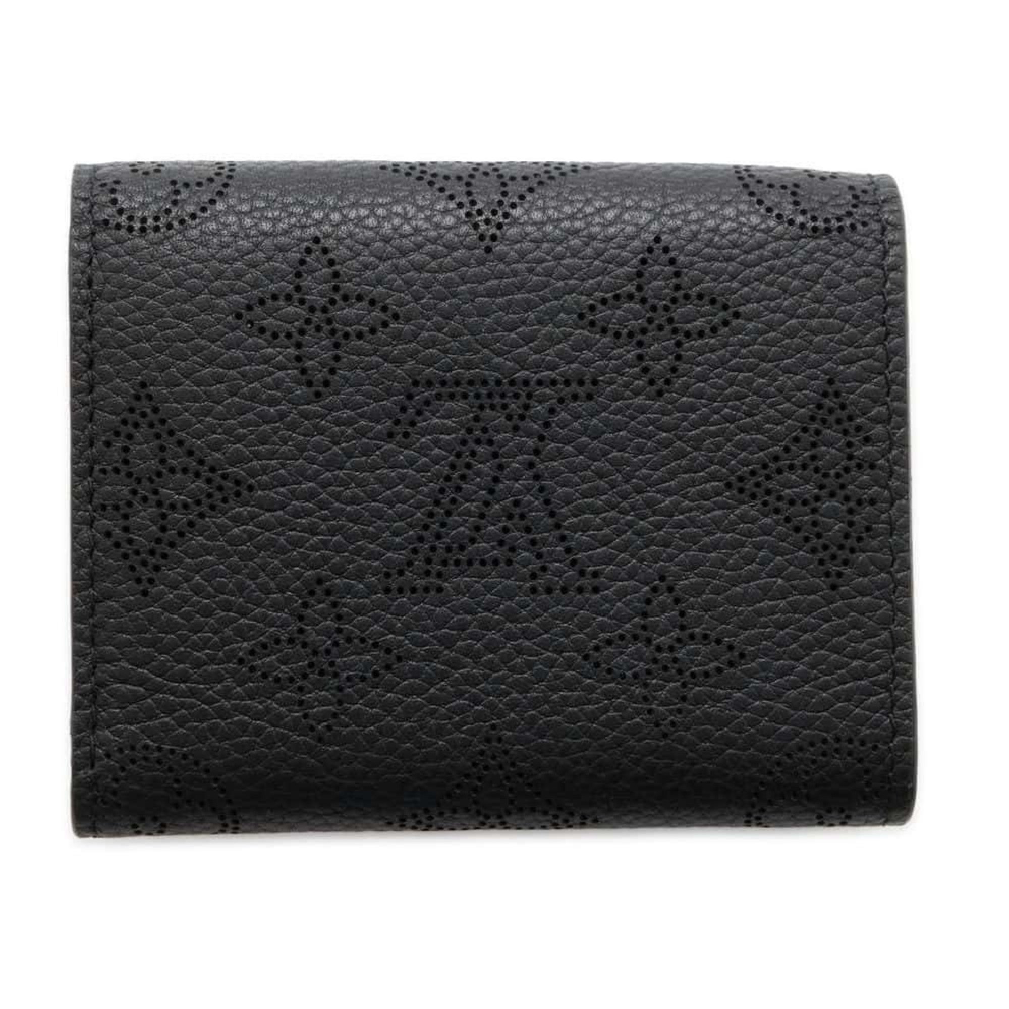 Louis Vuitton Wallet Monogram Mahina Portefeuille Iris XS M67498 LOUIS VUITTON Tri-fold Black