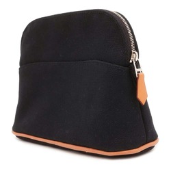 Hermes Pouch Bolide Black Canvas HERMES