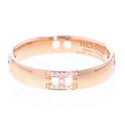 Hermes Ring Ever Hercules Diamond 44P 0.08ct K18PG Pink Gold Size 52 HERMES