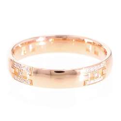 Hermes Ring Ever Hercules Diamond 44P 0.08ct K18PG Pink Gold Size 52 HERMES