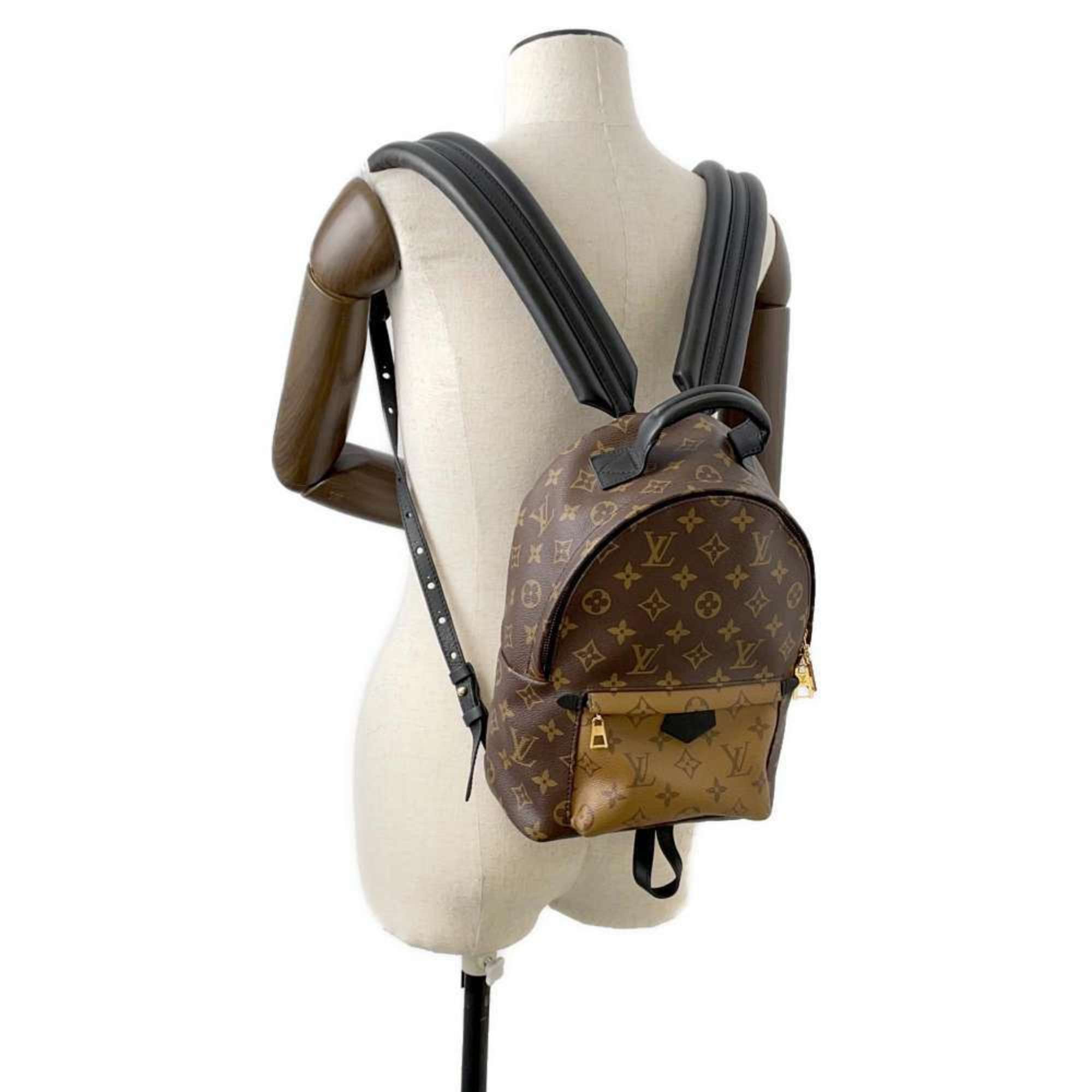 Louis Vuitton Backpack Monogram Palm Springs PM M44870 Black