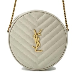 Saint Laurent Chain Shoulder Bag Vinyl V Stitch 610436 SAINT LAURENT PARIS