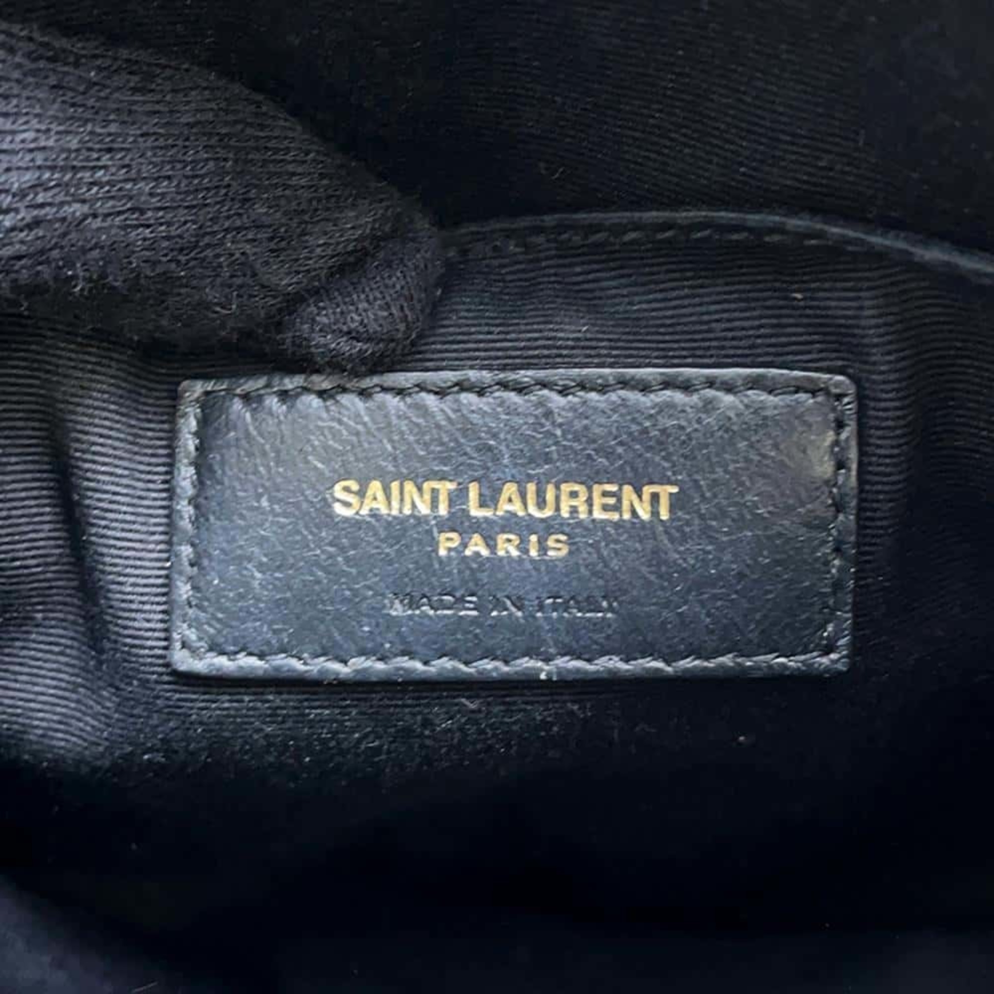 Saint Laurent Chain Shoulder Bag Vinyl V Stitch 610436 SAINT LAURENT PARIS