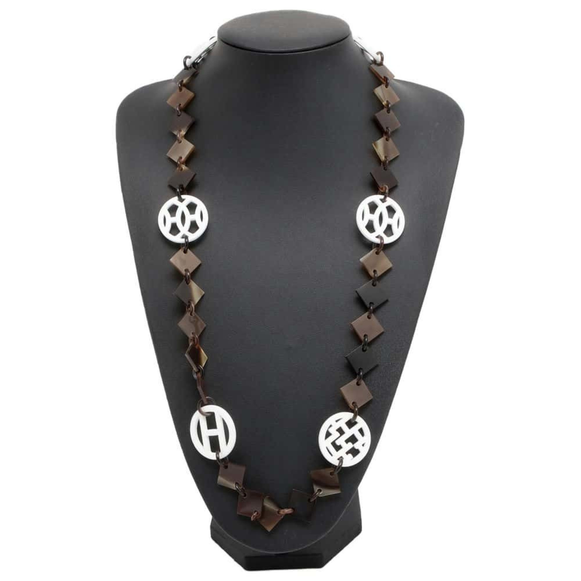 Hermes Diva Buffalo Horn Necklace HERMES