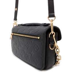 Louis Vuitton Handbag Monogram Empreinte Pochette Metis EW M46595 2way Shoulder Bag Black