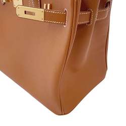 Hermes Birkin 30 Handbag Gold Epson U Stamp HERMES