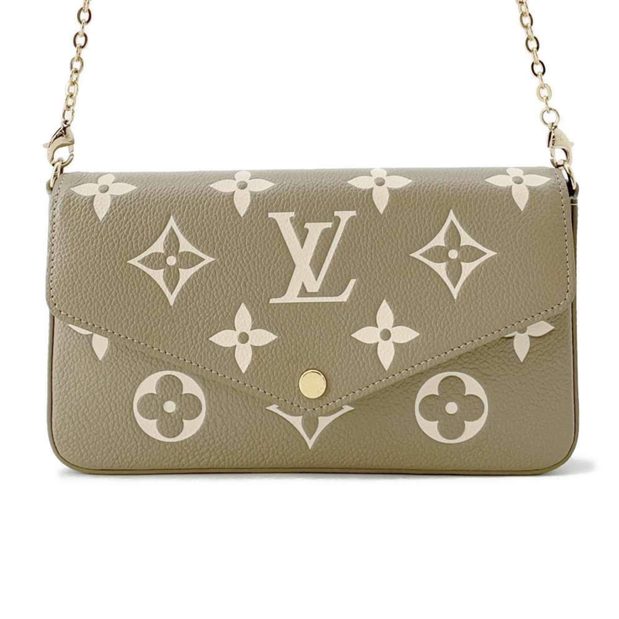 Louis Vuitton Chain Wallet Monogram Empreinte Pochette Felicie M82480 LOUIS VUITTON Green