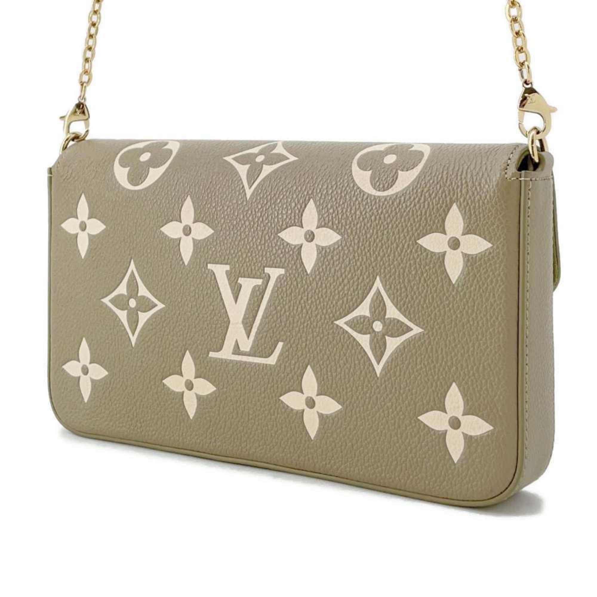 Louis Vuitton Chain Wallet Monogram Empreinte Pochette Felicie M82480 LOUIS VUITTON Green