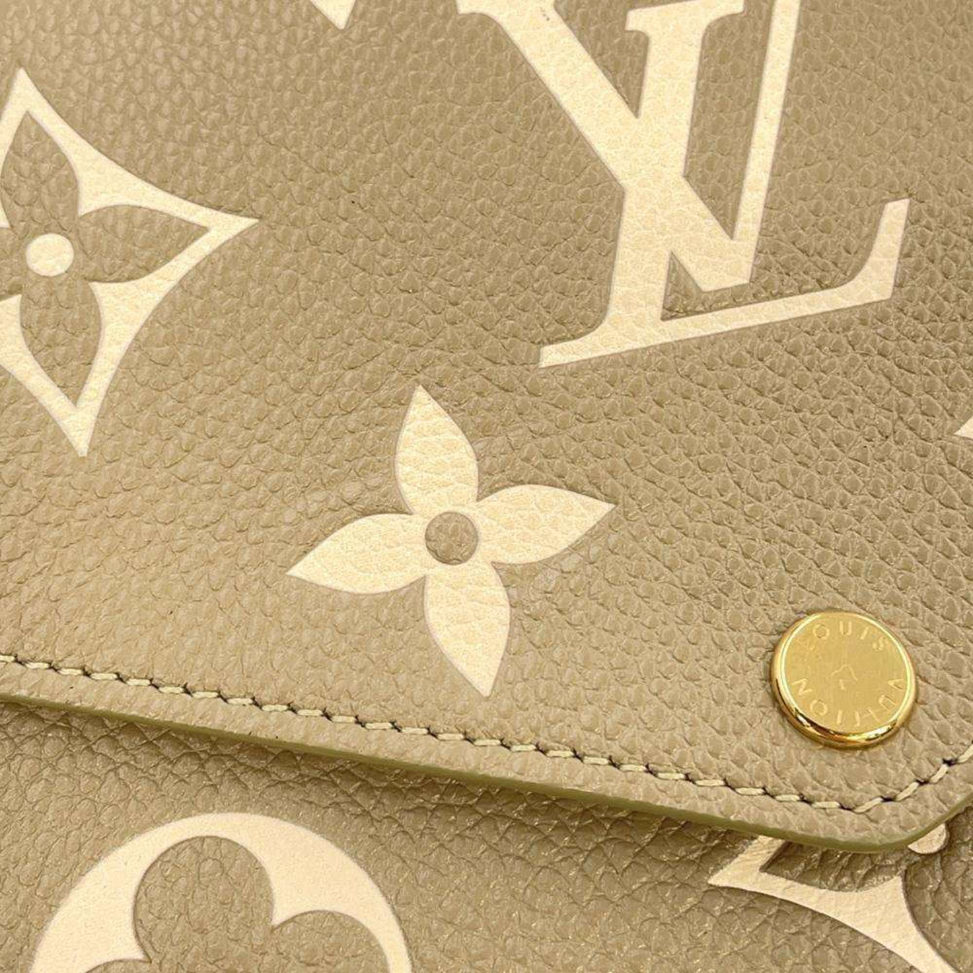 Louis Vuitton Chain Wallet Monogram Empreinte Pochette Felicie M82480 LOUIS VUITTON Green