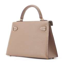 Hermes handbag Kellydo, outer stitching, Etoupe, Epson, B stamp, 2way shoulder