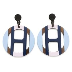 Hermes earrings H Equipe buffalo horn HERMES