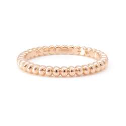 Van Cleef & Arpels Ring Perlée Gold Pearl Small K18PG Pink Size 52 VCARPJMF00 VCARN33052