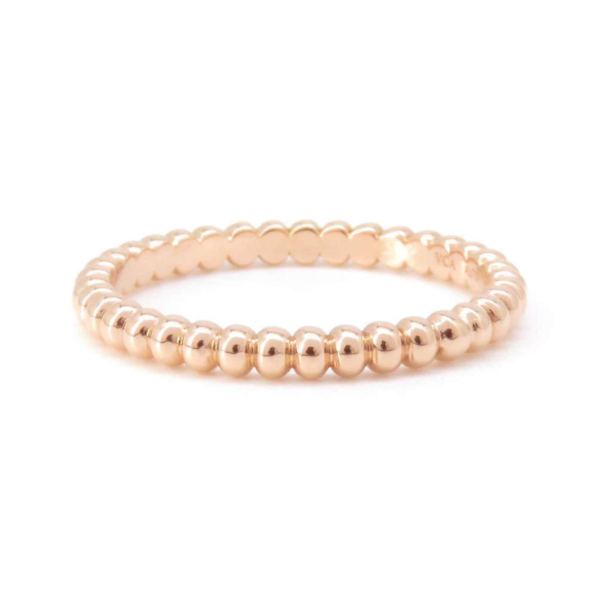 Van Cleef & Arpels Ring Perlée Gold Pearl Small K18PG Pink Size 52 VCARPJMF00 VCARN33052