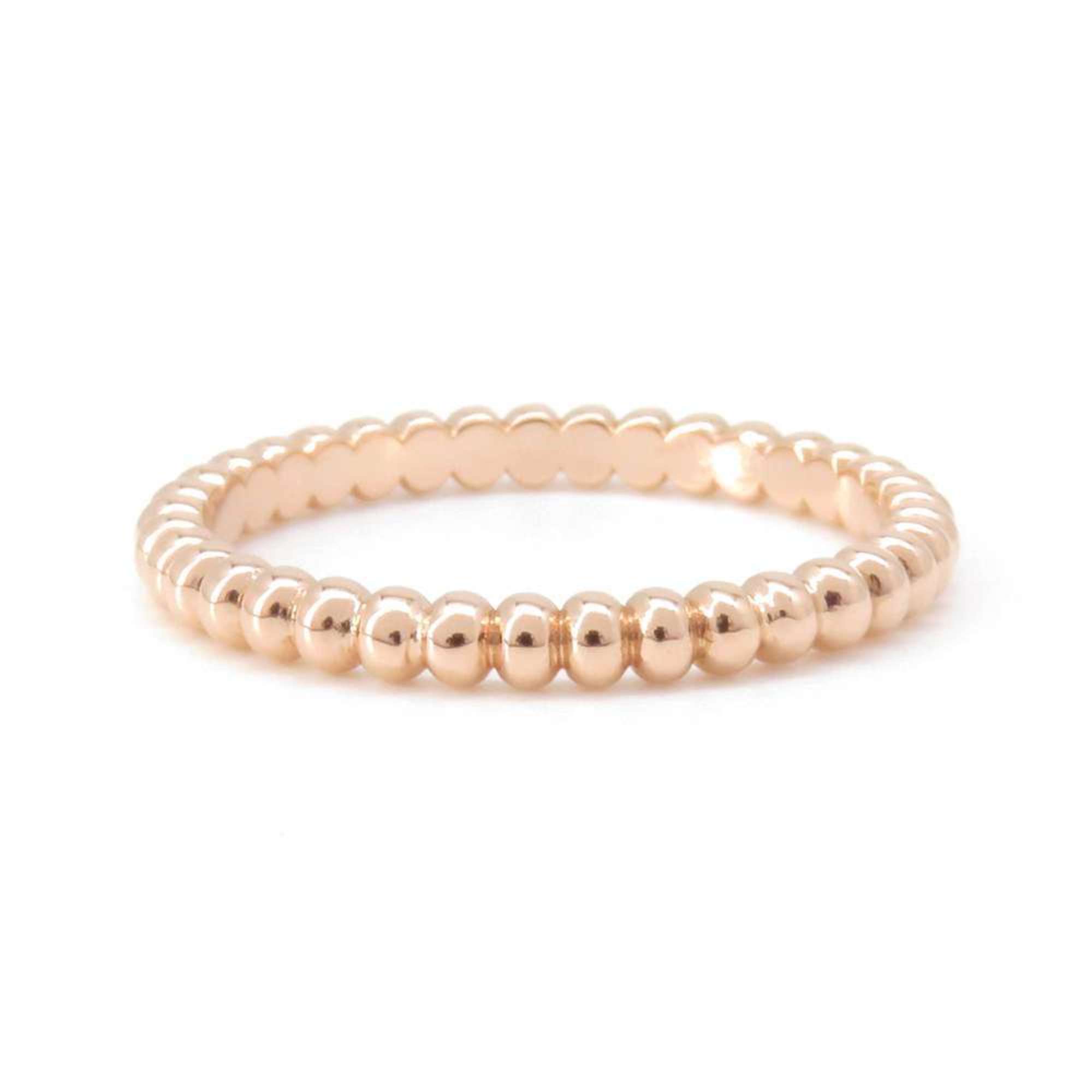 Van Cleef & Arpels Ring Perlée Gold Pearl Small K18PG Pink Size 52 VCARPJMF00 VCARN33052