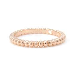 Van Cleef & Arpels Ring Perlée Gold Pearl Small K18PG Pink Size 52 VCARPJMF00 VCARN33052