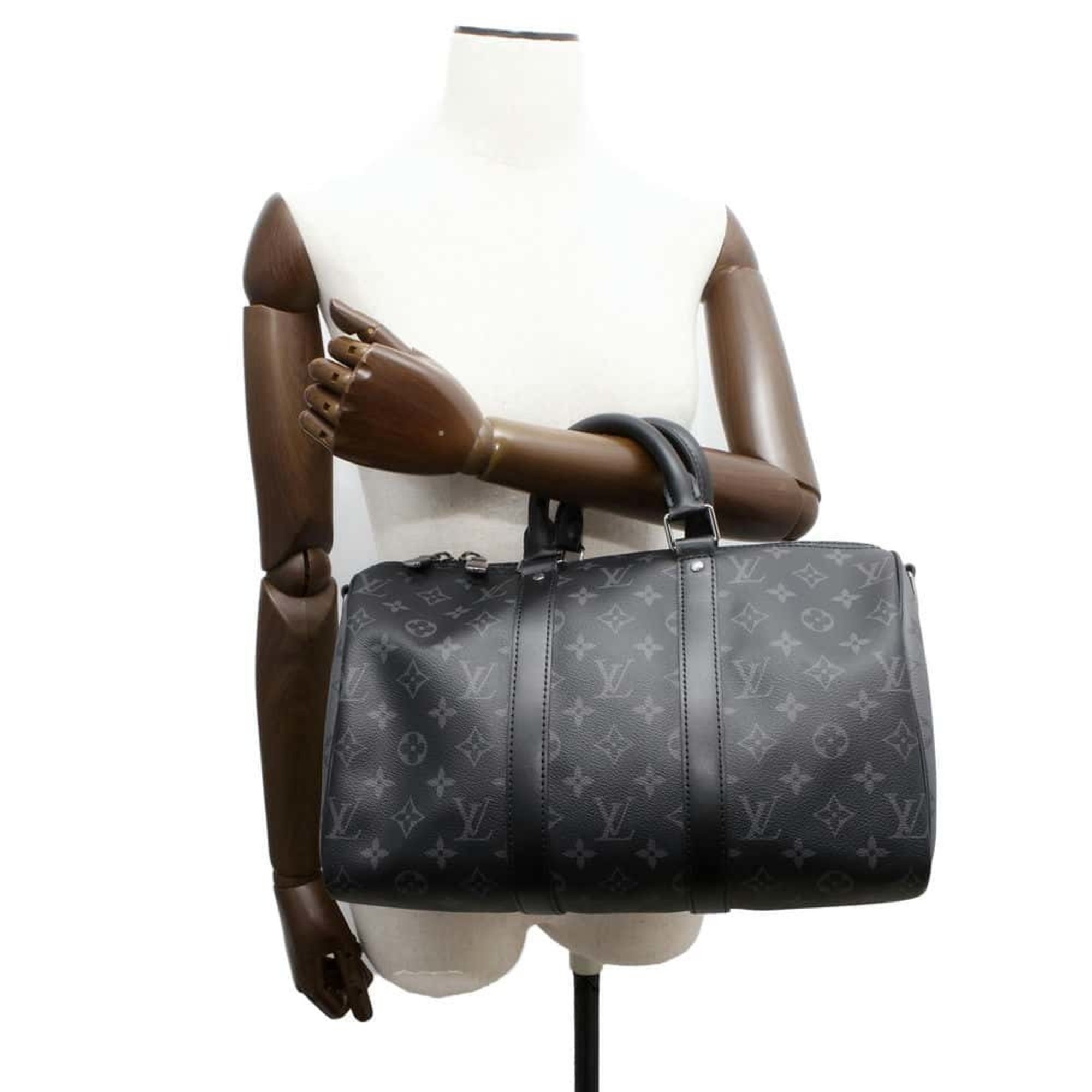 Louis Vuitton Handbag Monogram Eclipse Keepall Bandouliere 35 M46655 2way Shoulder Bag Black