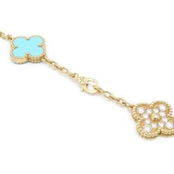 Van Cleef & Arpels Necklace Alhambra Long 20 Motifs Turquoise Diamond K18YG