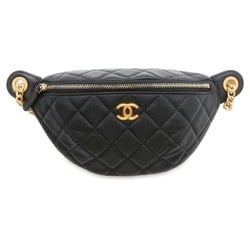 Chanel Body Bag Coco Mark Matelasse Heart Chain Caviar Skin AP3761 CHANEL Black