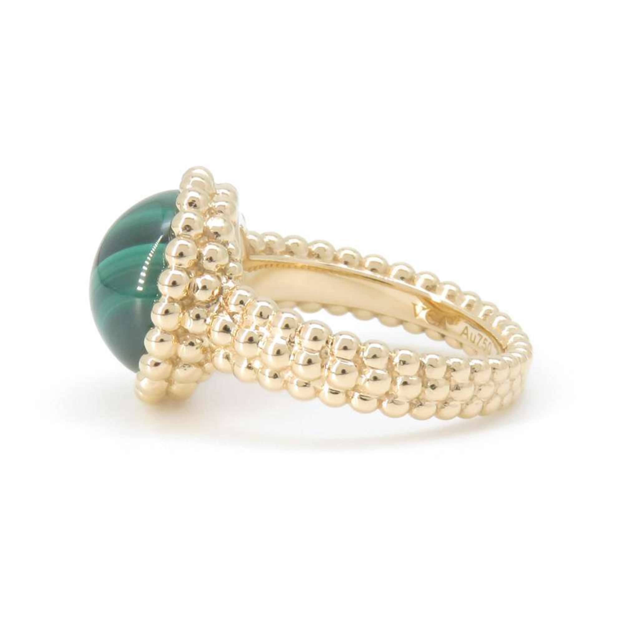 Van Cleef & Arpels Ring Perlée Couleurs Malachite K18YG Size 47 VCARP4DP47 VCARPJMU00