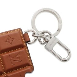 Louis Vuitton Bag Charm LV Chocolate Bar Monogram Leather M01478 Keychain