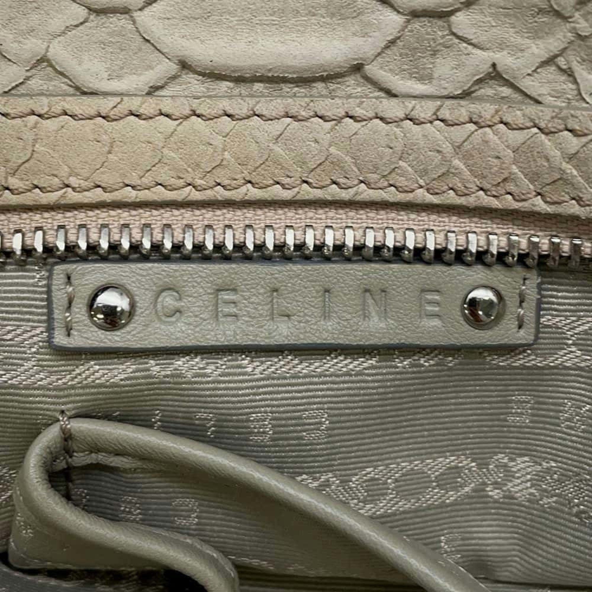 Celine tote bag chain embossed leather CELINE shoulder