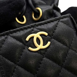 Chanel Chain Shoulder Bag Coco Mark Lambskin CHANEL Black