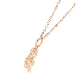 Tiffany Necklace Ampersand Diamond K18PG Pink Gold & Co. Motif