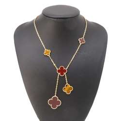 Van Cleef & Arpels Necklace Magic Alhambra 6 Motifs Carnelian Tiger's Eye K18YG VCARN5JP00