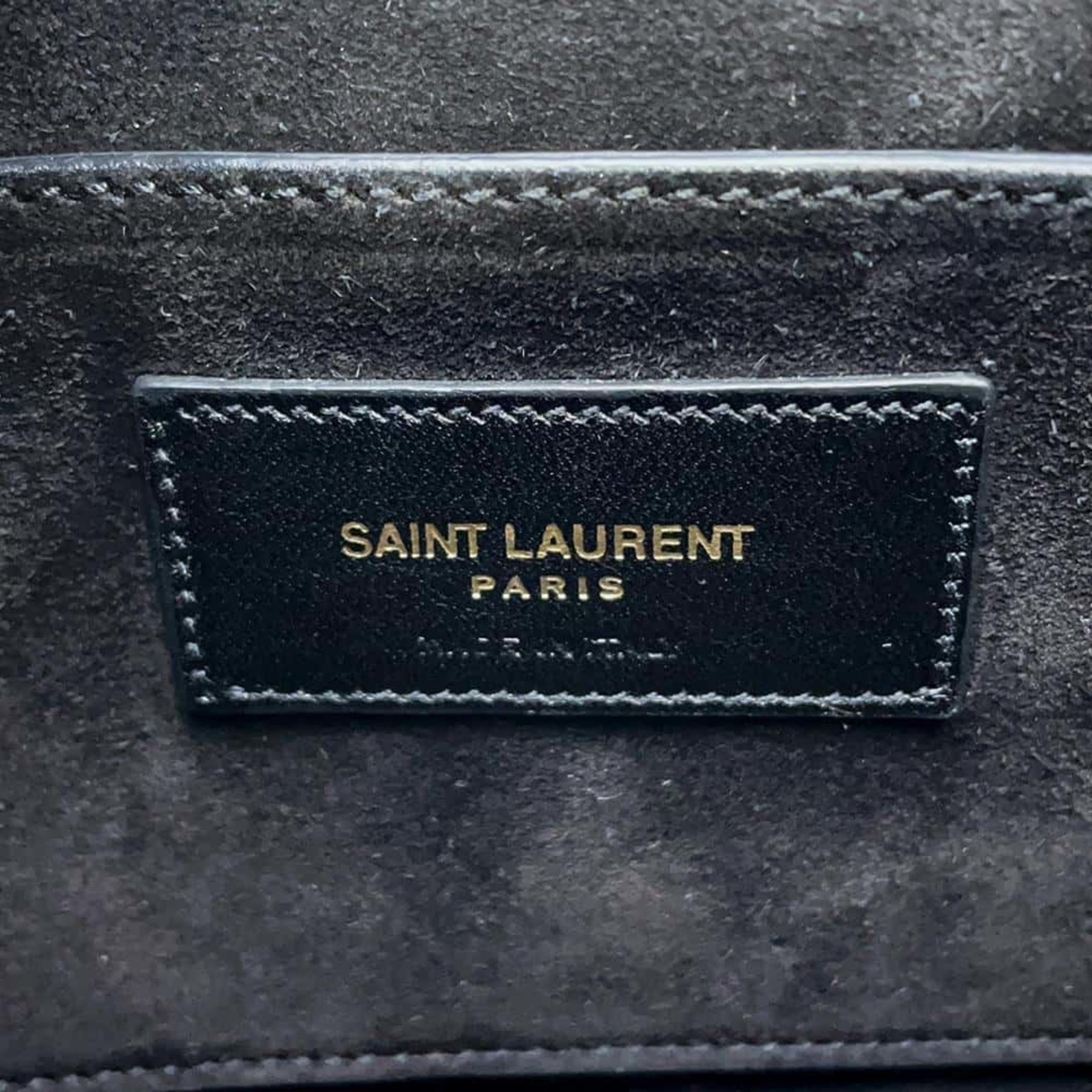 Saint Laurent Shoulder Bag Suede 439666 SAINT LAURENT PARIS Black