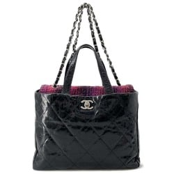 Chanel handbag, Matelasse, Coco mark, Portobello, CHANEL 2way chain tote bag, black