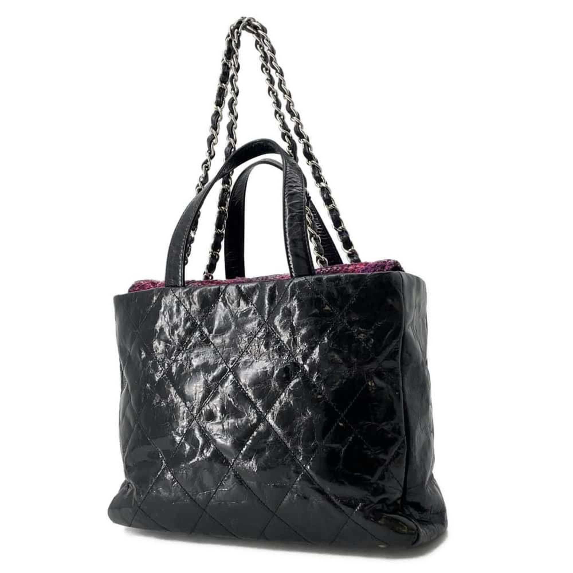 Chanel handbag, Matelasse, Coco mark, Portobello, CHANEL 2way chain tote bag, black