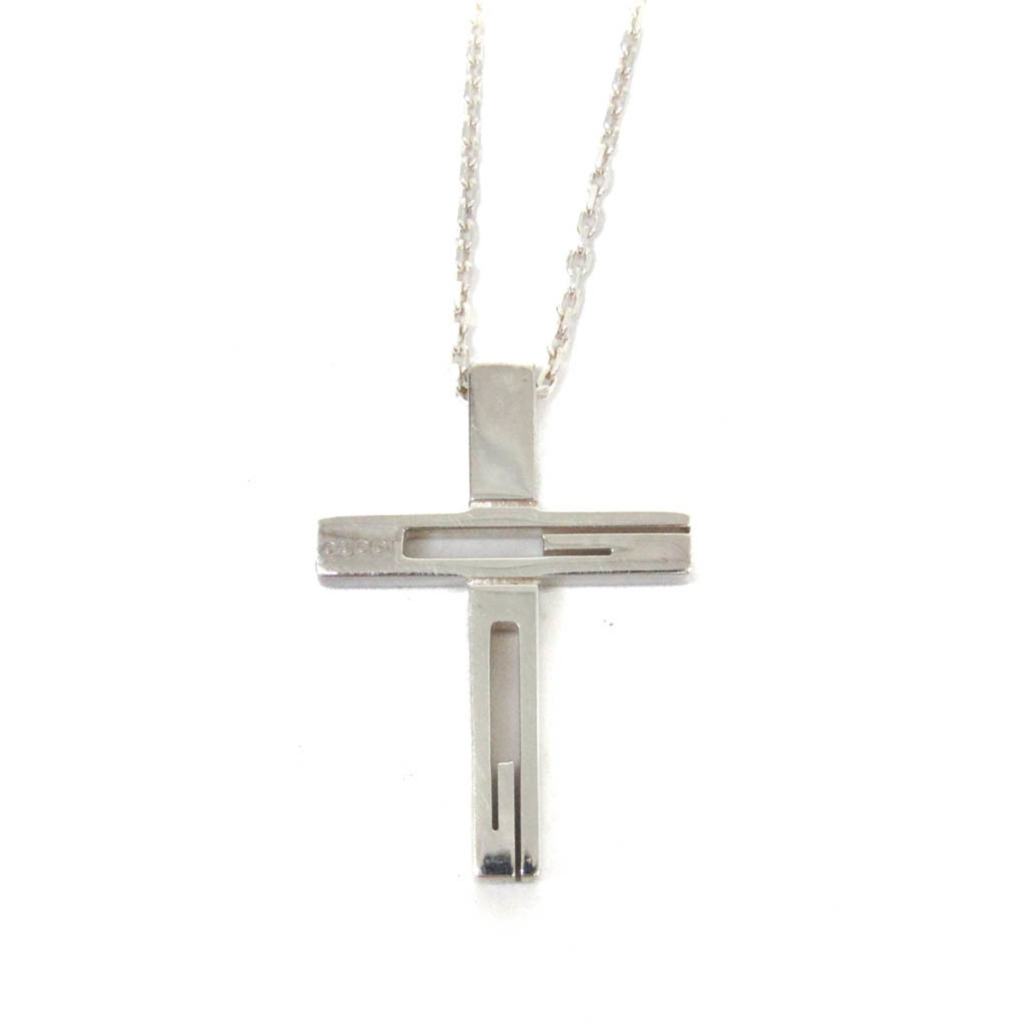 Gucci G Motif Cross Pendant 228364 Silver 925 Women,Men Pendant (Silver)