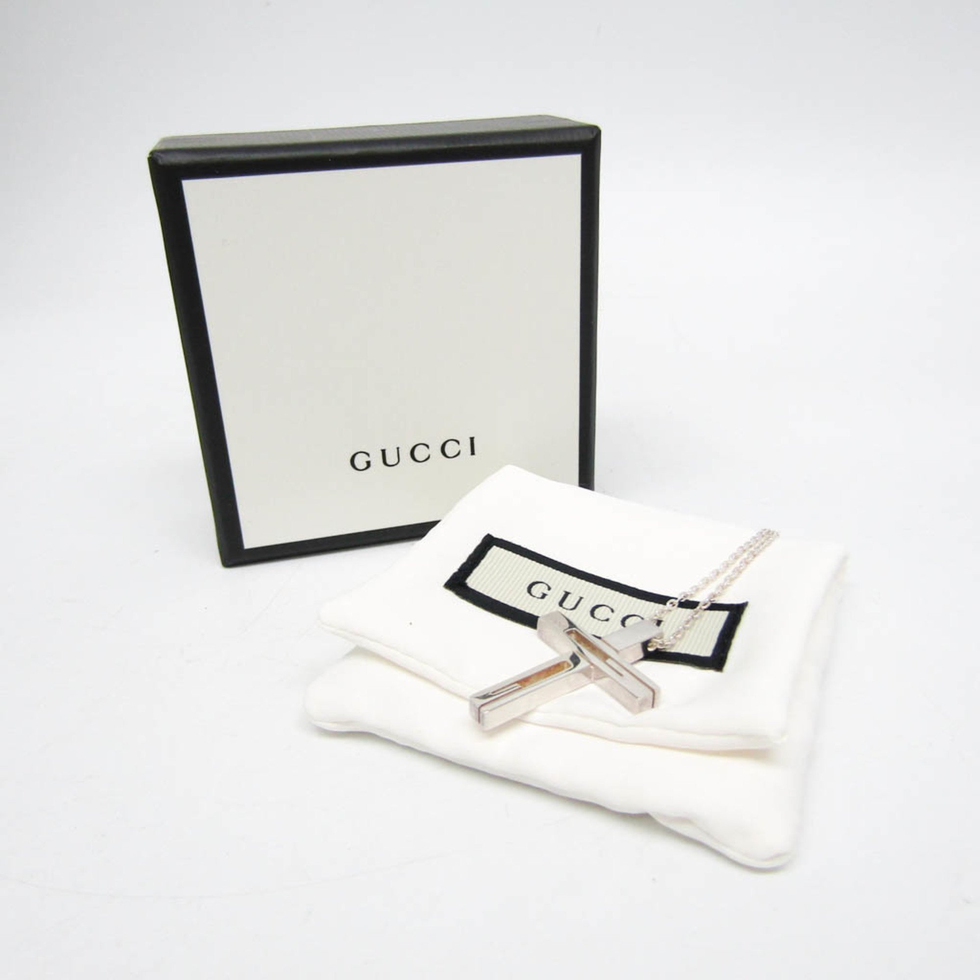 Gucci G Motif Cross Pendant 228364 Silver 925 Women,Men Pendant (Silver)