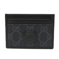 Gucci Interlocking G 673002 Leather PVC Card Case Black