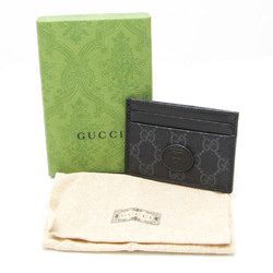 Gucci Interlocking G 673002 Leather PVC Card Case Black