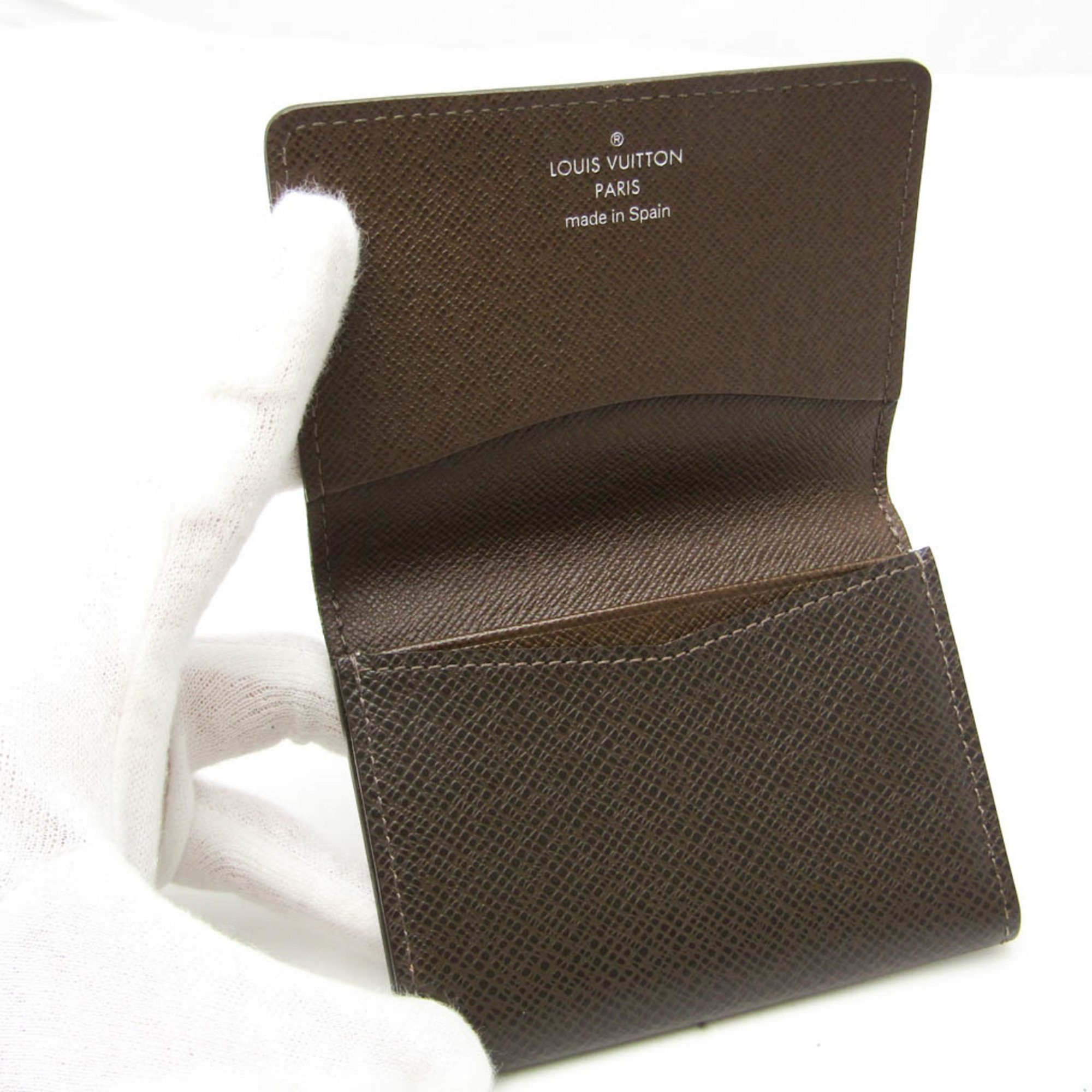 Louis Vuitton Taiga Business Card Case M30928 Taiga Leather Business Card Case Grizzly