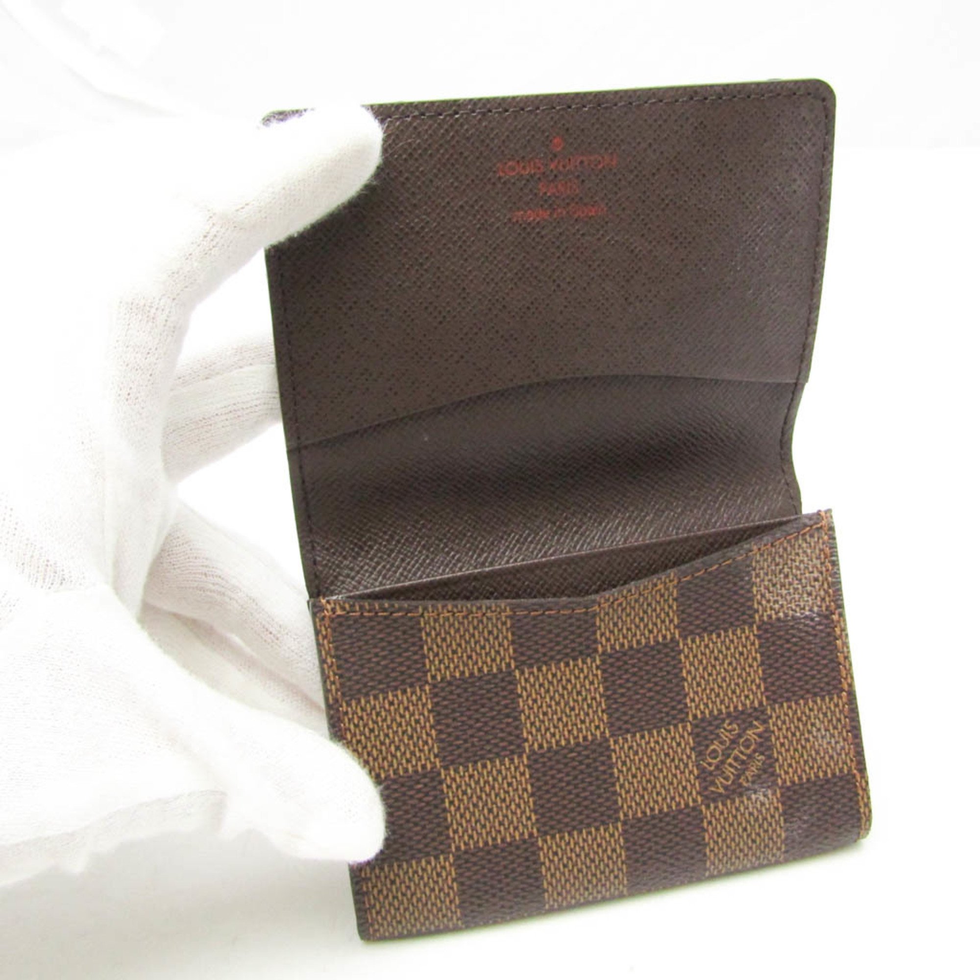 Louis Vuitton Damier Envelope Business Card Holder N62920 Damier Canvas Business Card Case Ebene